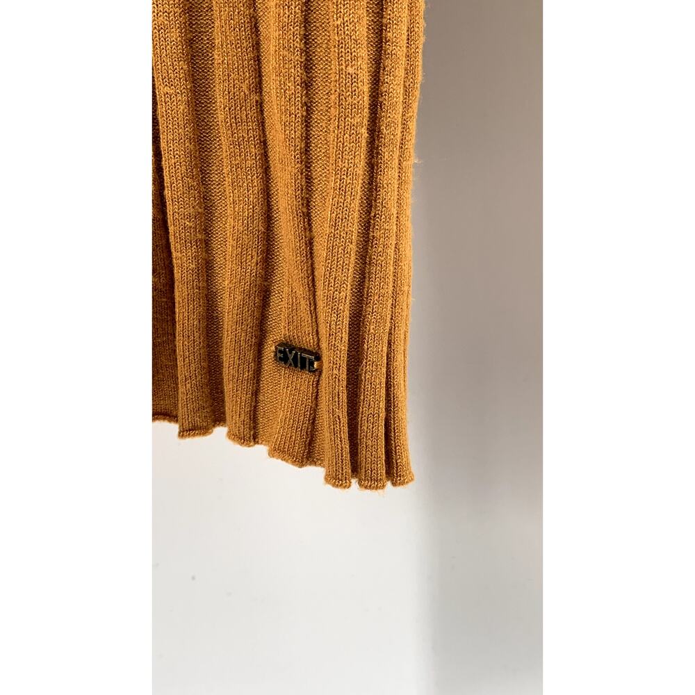 EXIT Urban & Vintage Women's Burnt Orange Ribbed Crewneck Long Sleeve Top SZ M - Picture 6 of 10